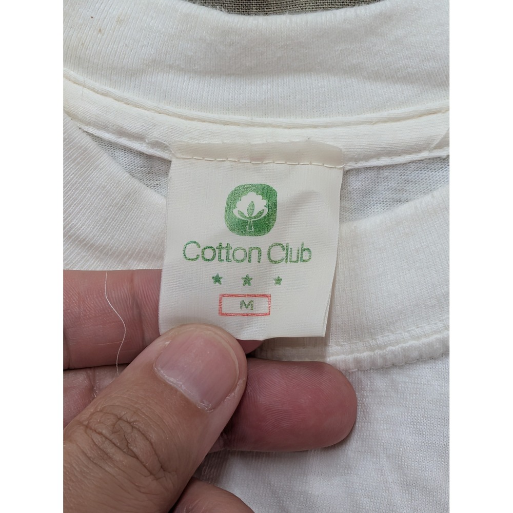 Vintage Cotton Club Berlin Super Graphic T-Shirt White Single Stitch Mens Medium - Picture 5 of 9